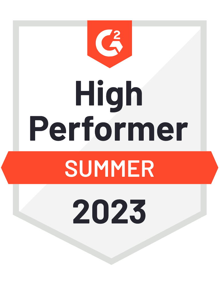 Red accent high performer summer 2023 logo