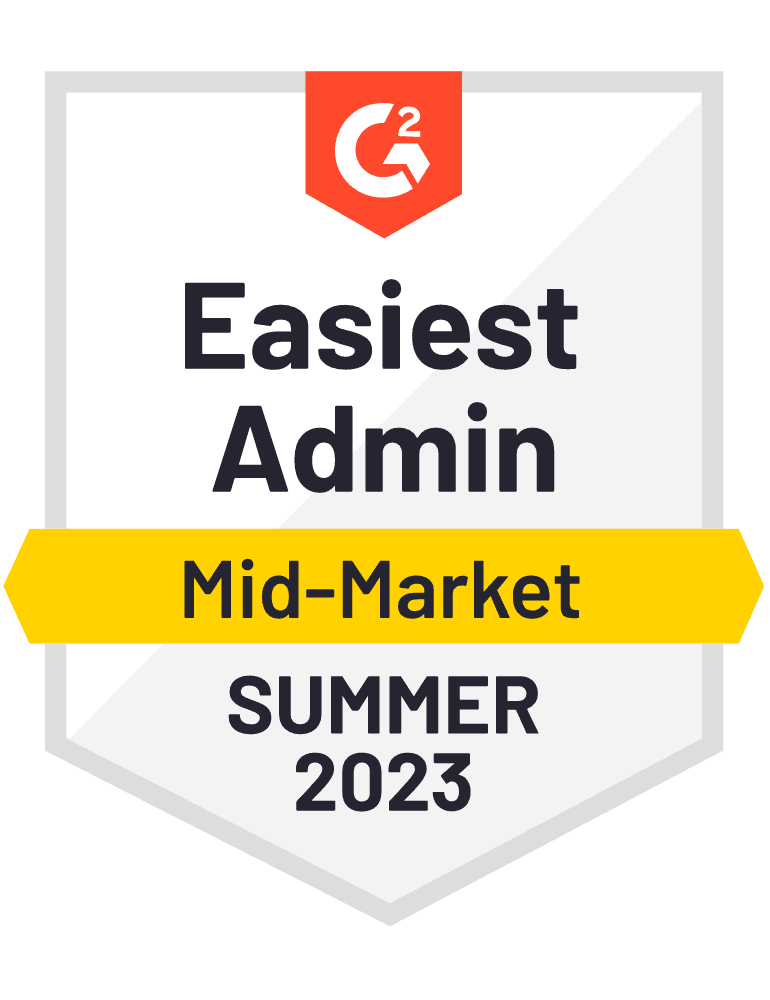 Yellow accent Easiest admin mid market logo