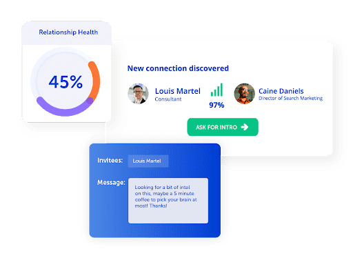 Introhive statistics and advertising on Grid. Mention of Louis Martel and Caine Daniels