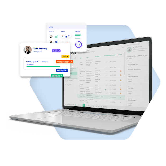 Maintain-data-integrity-introhive-mockup Laptop showcasing customer data