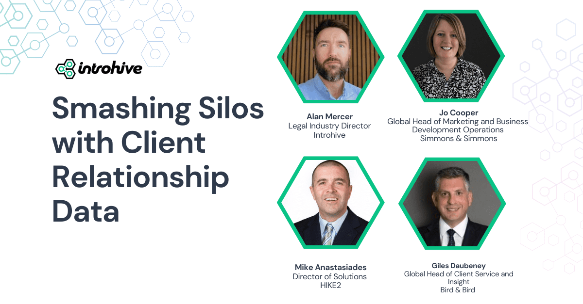 Introhive's on-demand webinar: Smashing Silos with Client Relationship Data