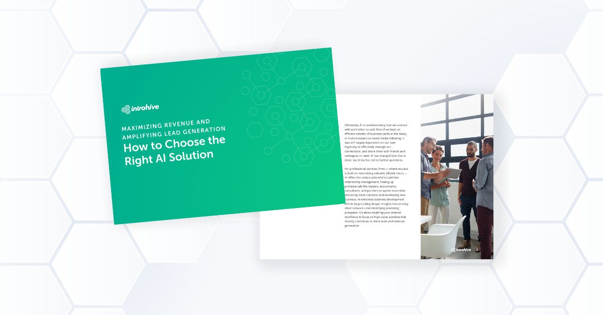 Introhive | AI Buyers Guide Cover Image 1 | Maximizing Revenue and Amplifying Lead Generation: How to Choose the Right AI Solution