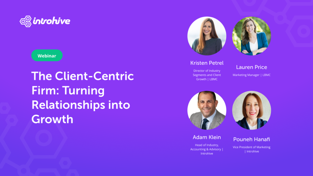 Introhive | 04 The Client Centric Firm Turning Relationships into Growth | Resources center | Your one-stop shop | Introhive