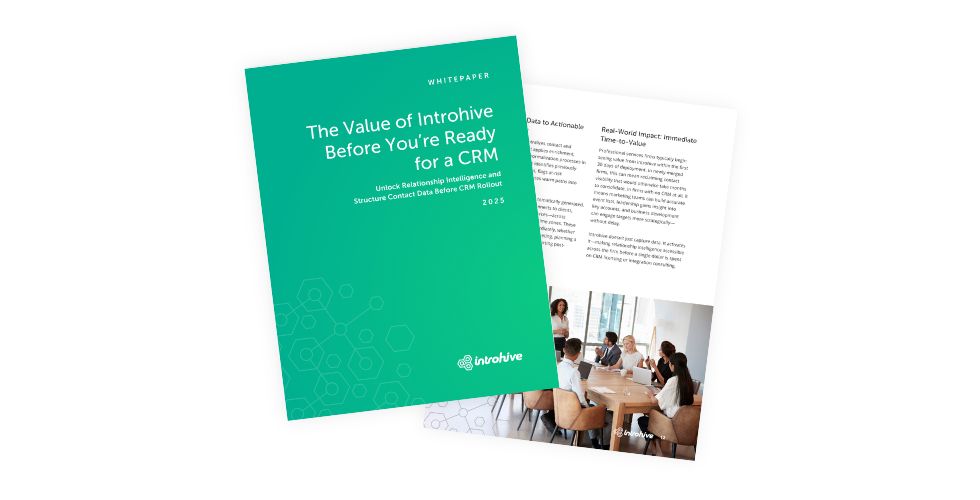 The Value of Introhive Before You’re Ready for a CRM Guide Cover