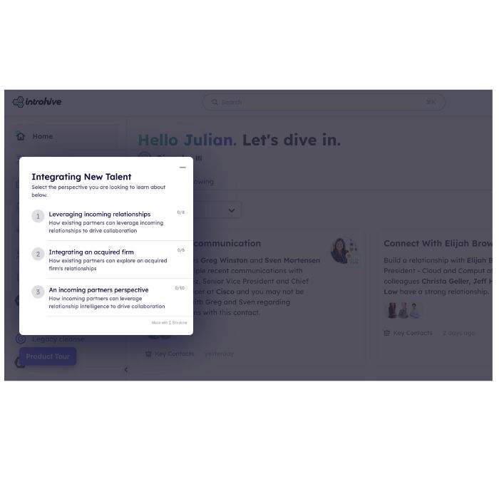 Introhive | integrating new talent with Introhive interactive demo | Introhive During M&A: Driving Growth Before & After the Deal
