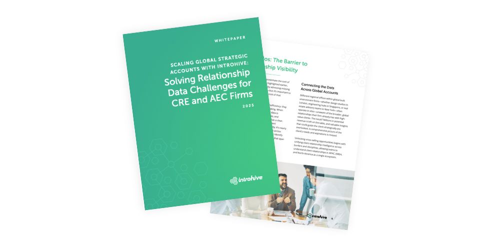 Introhive | Introhive for Strategic Account Management Guide Cover | Scaling Global Strategic Accounts with Introhive: Solving Relationship Data Challenges for CRE and AEC Firms