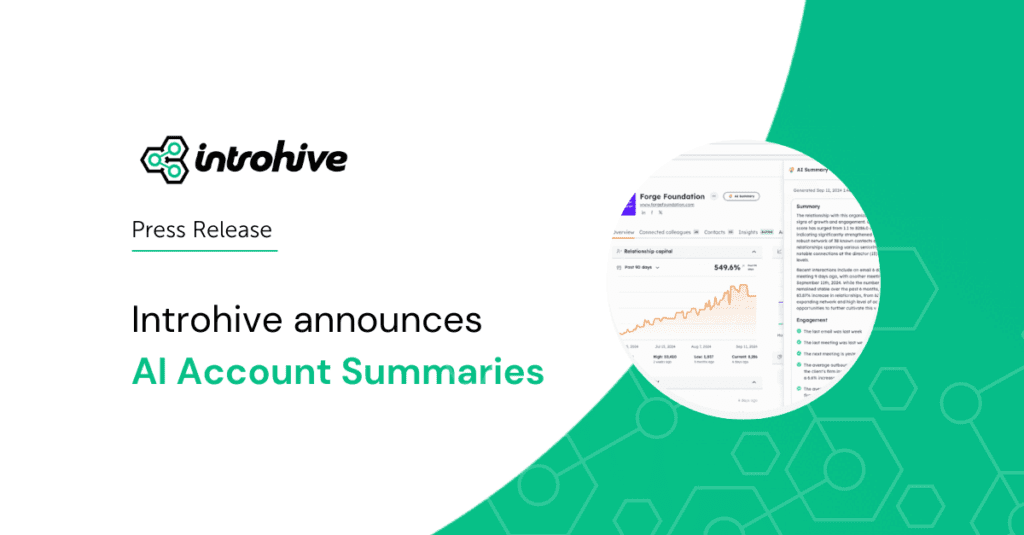 Introhive Unveils AI Account Summaries, Ushering in a New Era of Relationship Intelligence