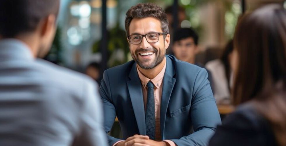 A meeting with a key contact who was recently promoted—an opportunity identified through the firm's business development strategy of tracking career advancements.