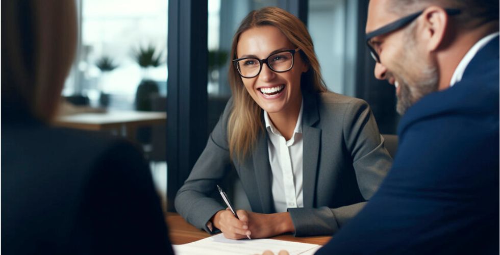 Savvy marketing leader meeting with two partners to discuss their Chambers submission and turn it into business intelligence for their law firm.