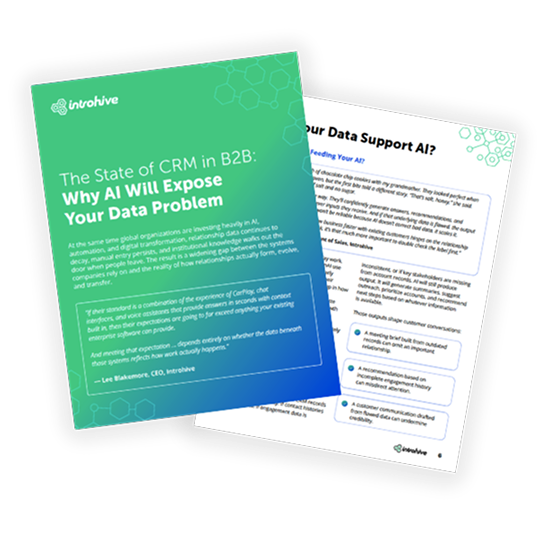 Introhive | State of CRM in B2B cover image 1 | Thank you – your guide is ready