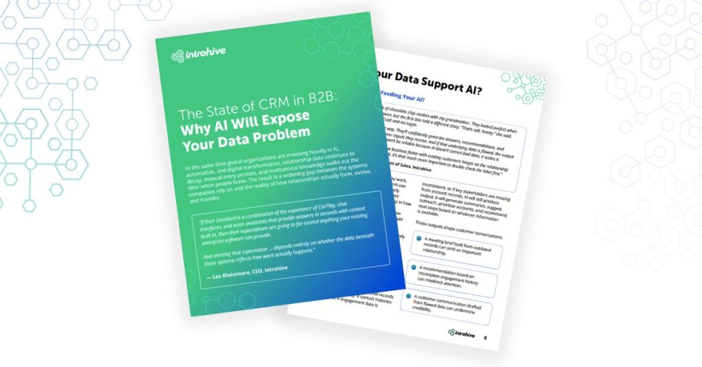 Introhive | The State of CRM B2B Cover Image | Resources center | Your one-stop shop | Introhive